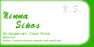 minna sipos business card